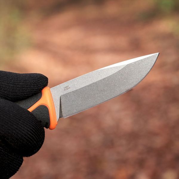 Ніж фіксований туристичний Ganzo G807 (8.8 см) 9CR14 / PP+TPR помаранчевий з чохлом 64270 фото