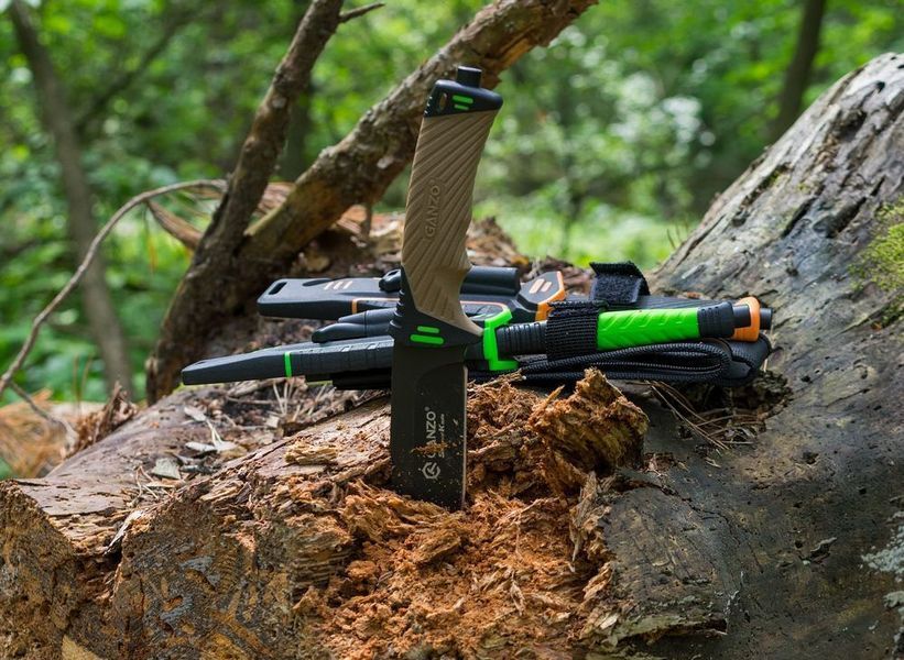 Ніж фіксований мисливський Ganzo G8012 (11.5 см) 7Cr173 / ABS зелений 45075 фото