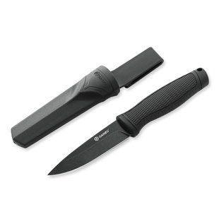 Ніж фіксований туристичний Ganzo G806BW (9.8 см) 8Cr14 / PP+TPR чорний з чохлом 72336 фото