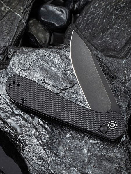 Ніж складаний туристичний Civivi Elementum Pocket, (8.9 см) 14C28N / G10 чорний 61108 фото