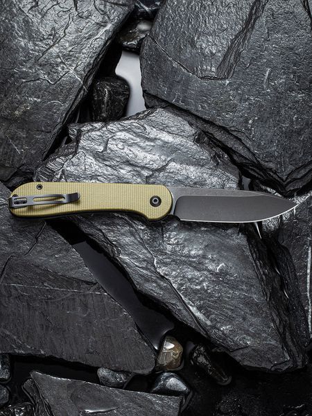 Ніж складаний туристичний Civivi Elementum Pocket, (8.9 см) 14C28N / Micarta оливковий 61109 фото