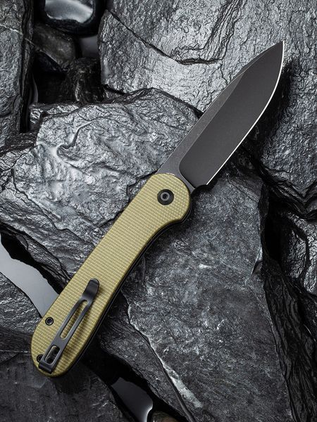 Ніж складаний туристичний Civivi Elementum Pocket, (8.9 см) 14C28N / Micarta оливковий 61109 фото