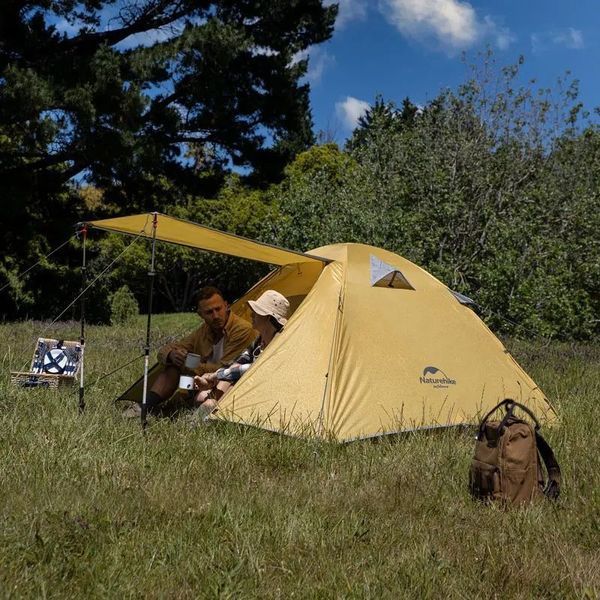 Намет двомісний Naturehike P-Series NH18Z022-P 210T/65D, жовтий 59443 фото