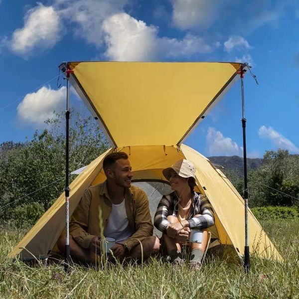 Намет двомісний Naturehike P-Series NH18Z022-P 210T/65D, жовтий 59443 фото