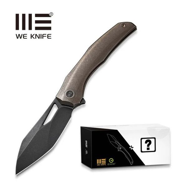 Ніж складаний туристичний WE Knife Ignio Mystery Box, (8.4 см) CPM 20CV / титан 6AL4V бронзовий 74290 фото