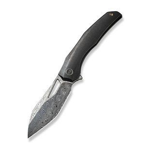 Ніж складаний туристичний WE Knife Ignio Mystery Box Ignio Mystery Box, (8.39 см) Damasteel (Hakkapella) / 6AL4V Titanium чорний 74292 фото