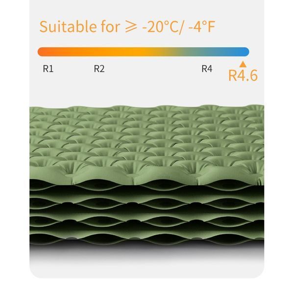 Матрац туристичний надувний одномісний Naturehike CNK2450WS014, надлегкий, 186х58х8 см, зелений із мішком для надування 68973 фото