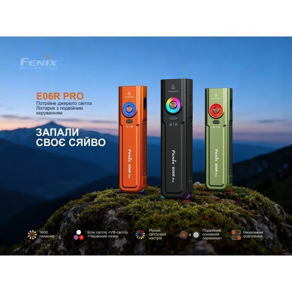 Ліхтар Fenix E06R PRO, чорний 73094 фото