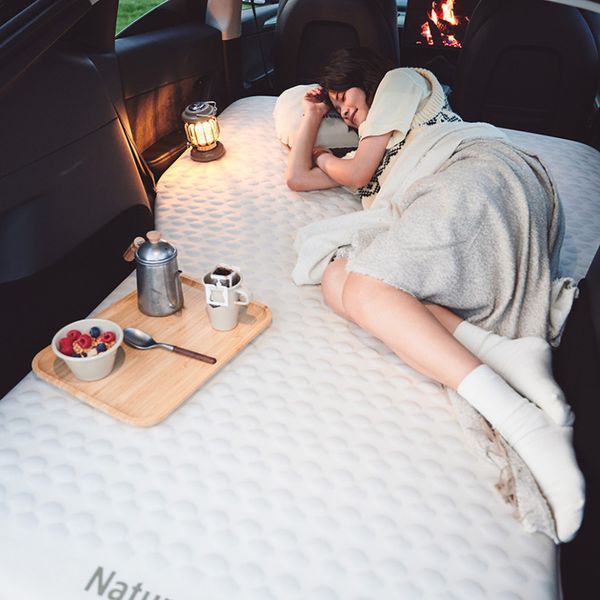 Матрац автомобільний кемпінговий двомісний Naturehike CNK2450WS010, 197х134х6,5 см світлий із вбудованою помпою для надування 69593 фото