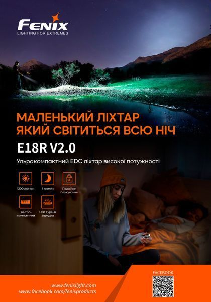Ліхтар ручний Fenix E18R V2.0 58676 фото