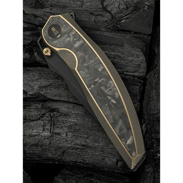 Ніж складаний мисливський Weknife Quinseris, (10,1 см) Bohler M390 / Titanium бронзовий 72814 фото