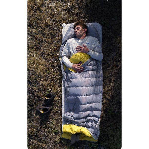 Спальник з натуральним пухом Naturehike CW700 CNK2450WS048, p-р M, чорно-блакитний 71506 фото
