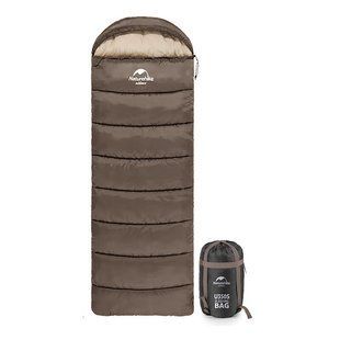 Спальник з капюшоном Naturehike U350 NH20MSD07, (1&deg;C), лівий, коричневий 58141 фото