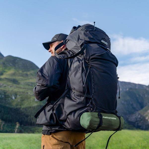Матрац туристичний надувний двомісний Naturehike CNK2550WS019, 200х125х6.5 см, синій, для кемпінгу із мішком для надування 71514 фото