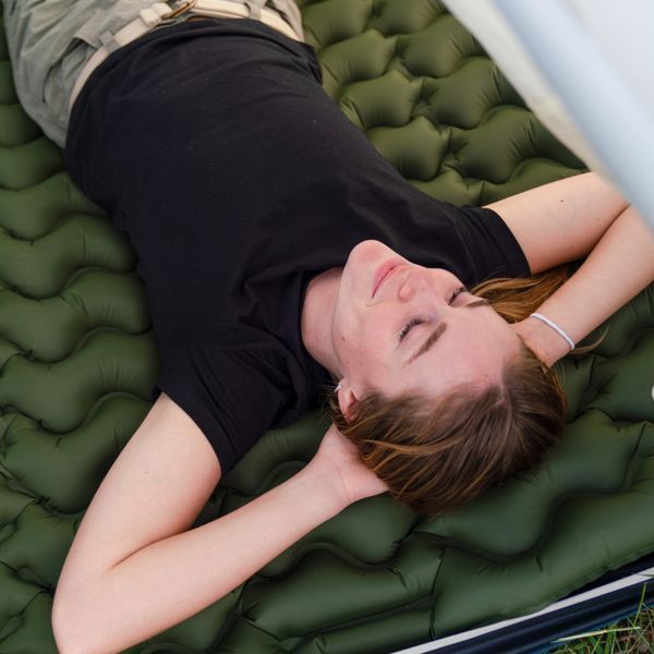 Матрац туристичний надувний двомісний Naturehike CNK2550WS019, 200х125х6.5 см, синій, для кемпінгу із мішком для надування 71514 фото