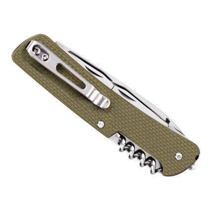 Багатофункціональний ніж Ruike Criterion L21, (8.5 см) 12C27 / G10 зелений, 12 інстр. 45693 фото