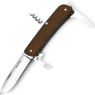 Багатофункціональний ніж Ruike Criterion L21, (8.5 см) 12C27 / G10 коричневий 12 інстр. 45694 фото