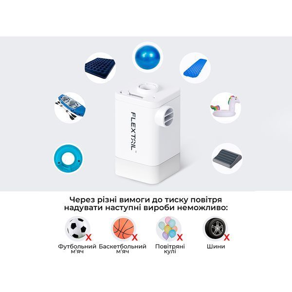 Насос-ліхтар-powerbank кемпінговий Flextail Max Pump 2 Plus, білий 73143 фото