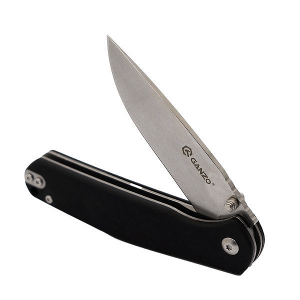 Ніж складаний туристичний Ganzo G6804 (8.9 см) 8CR14 / G10 чорний 59359 фото